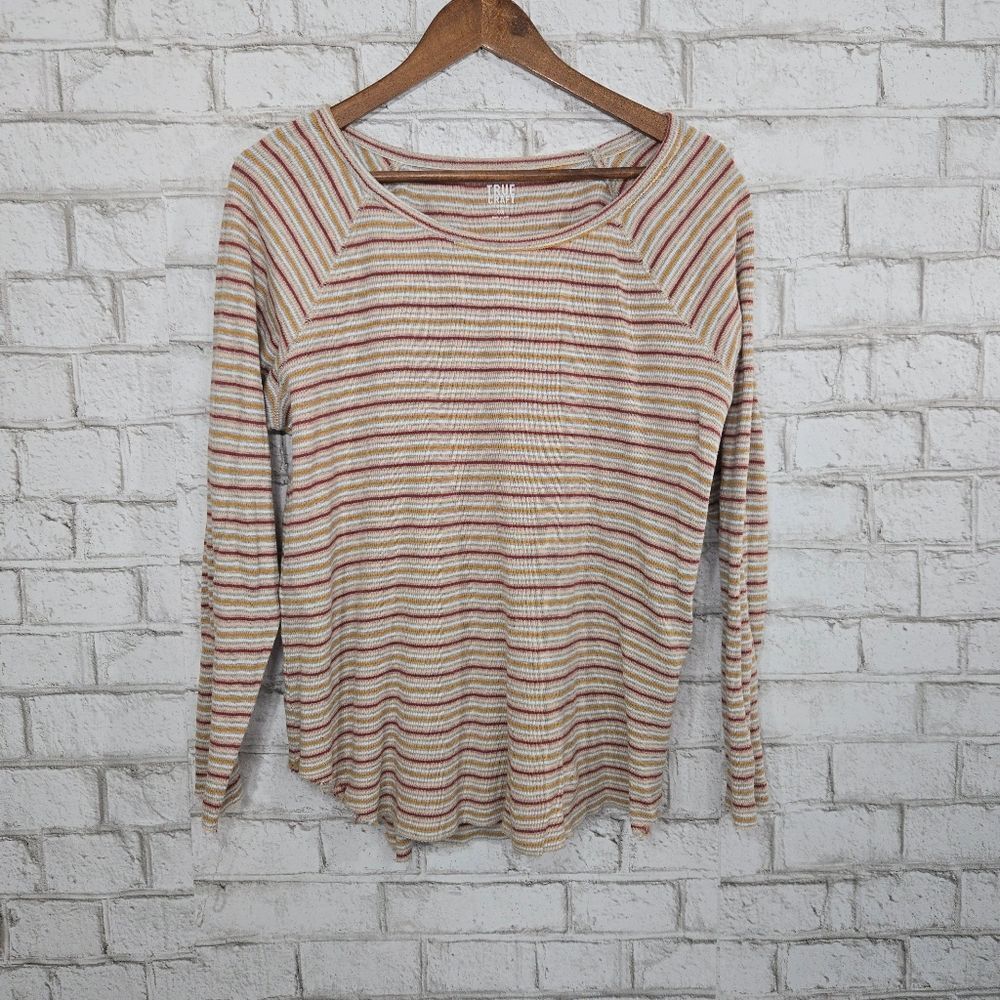 True Craft stripe long sleeve top